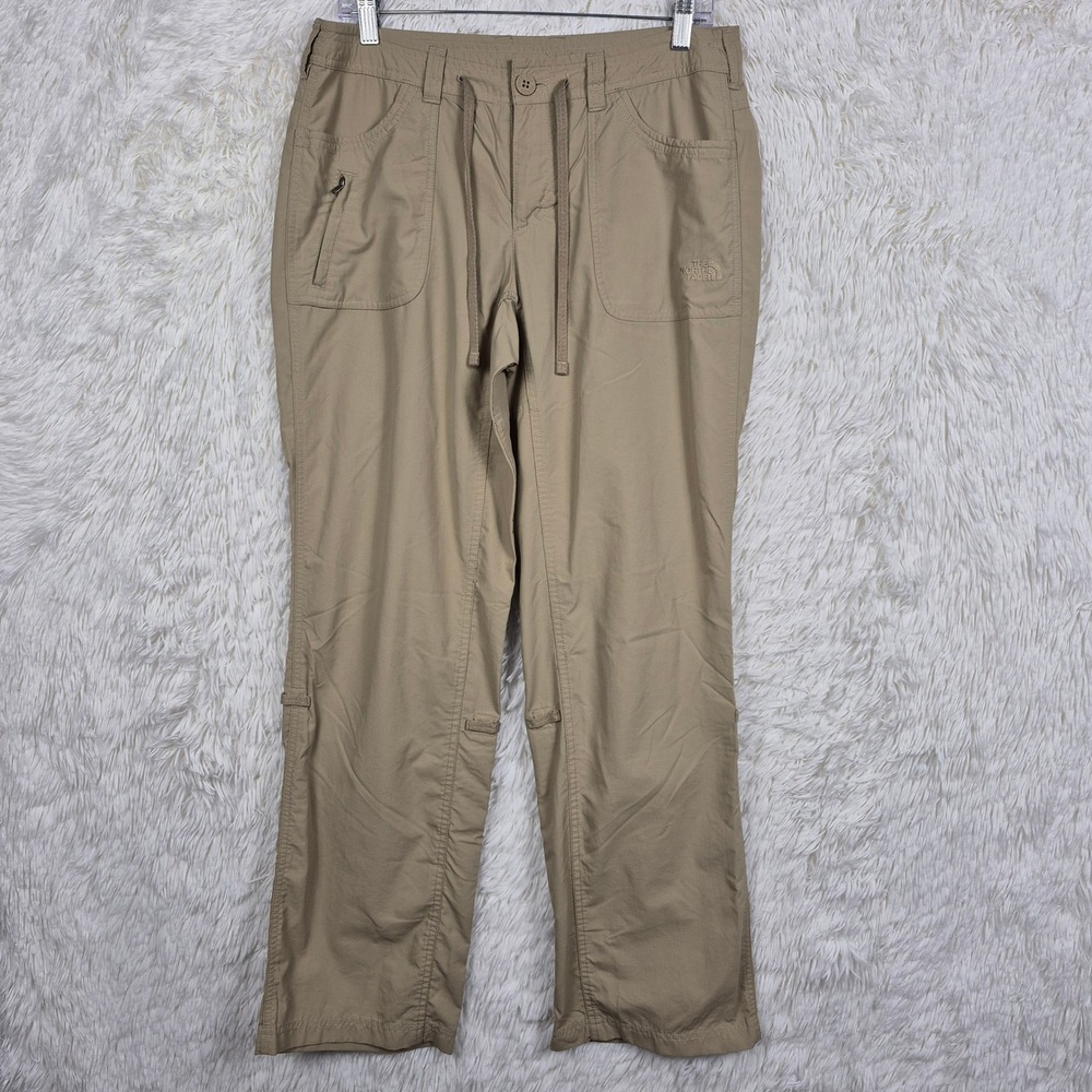 The North Face Womens Tan Khaki Roll Up Convertible Hiking Pants Size 8 Gorp